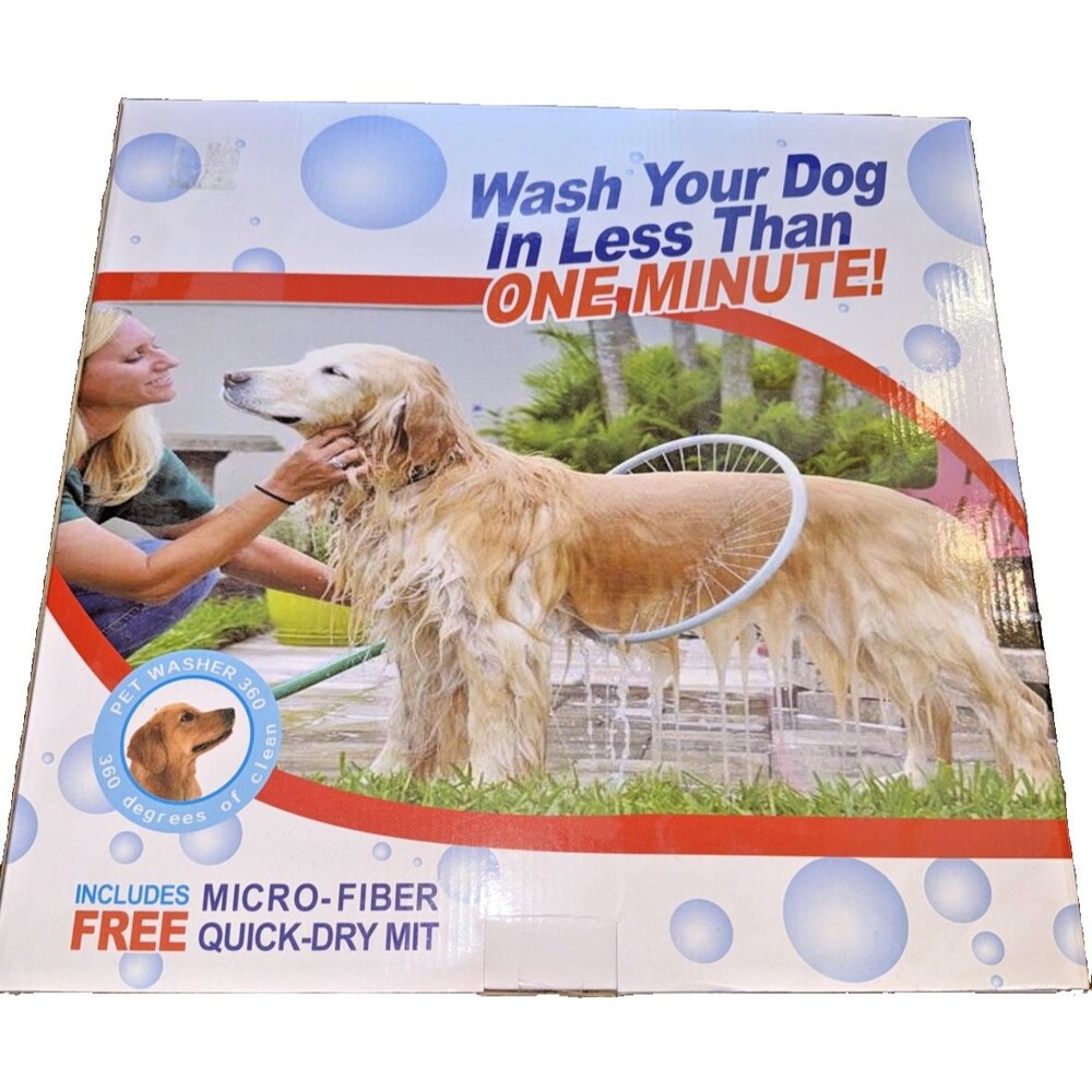 Dog Pet Washer 360 Degree Clean Bath Sprayer Grooming Tool w/ Box - NIB